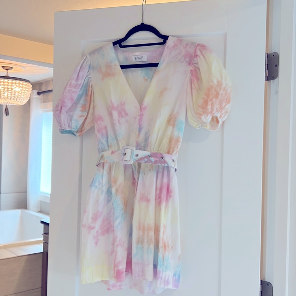 S/W/F tie-dye dress size medium. Adorable. Worn once. Like new condition.